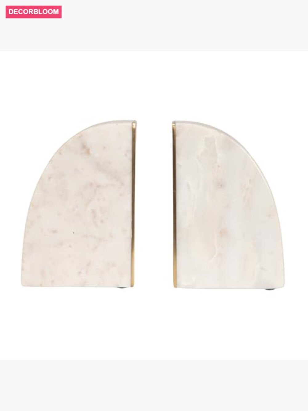 2-Piece Marble Bookends with Brass Inlay - Home Decor - Picture 7 of 7